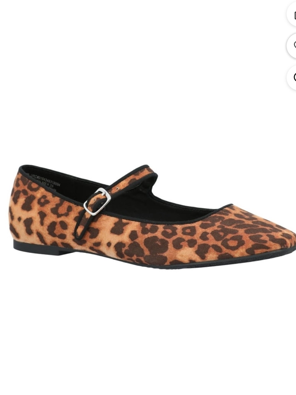 Time and Tru Leopard Print Mary Jane Flats - Brown/Black size 11
